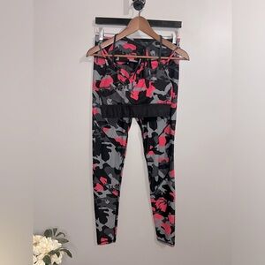 Pink camo active wear set